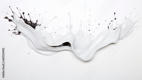 white and black paint splash