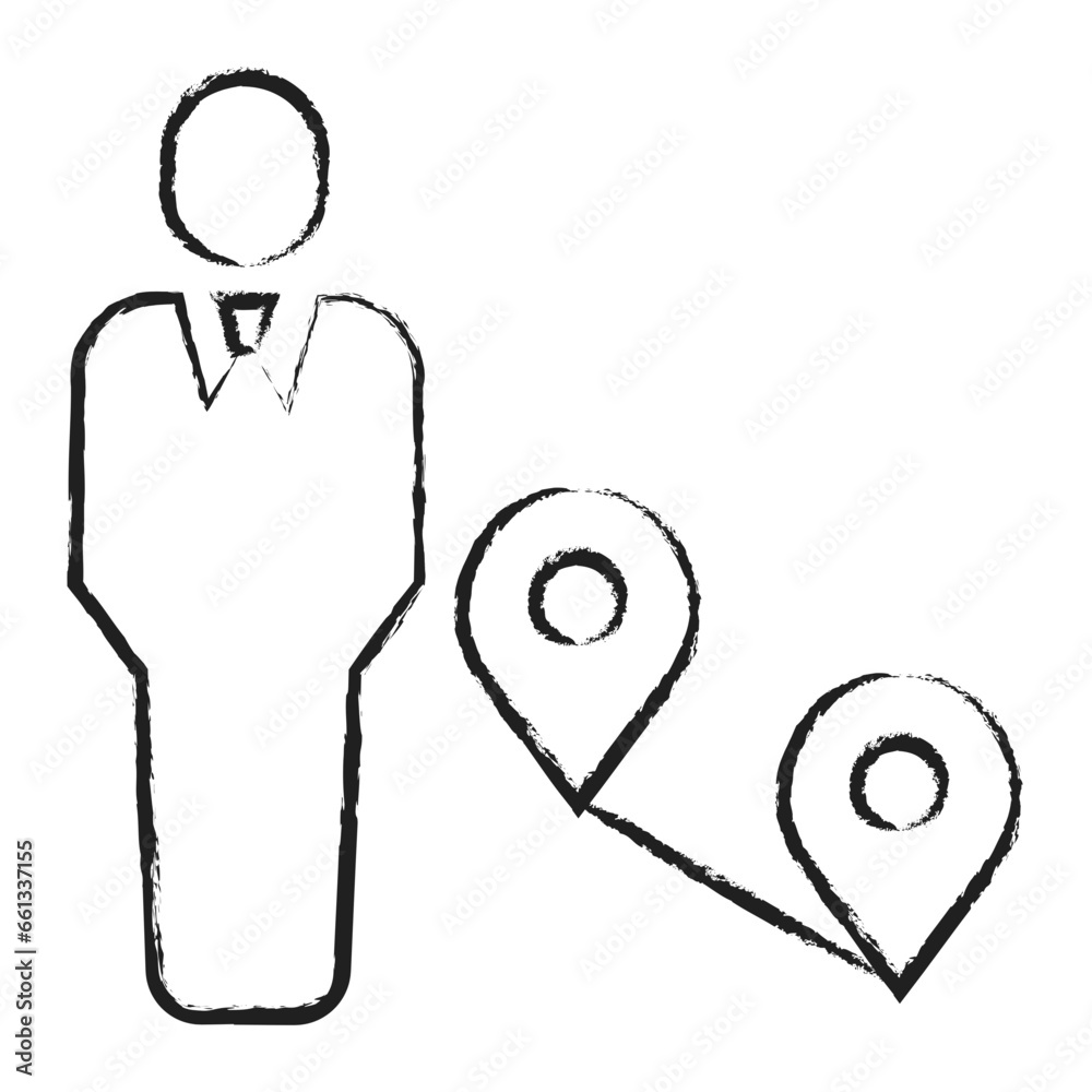 Hand drawn Business Roadmap icon Hand drawn Business Roadmap icon