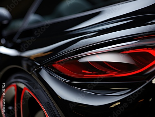 Close-up of the rear light of a modern sports car.  © korkut82