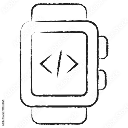 Hand drawn Smart watch icon © kiran Shastry