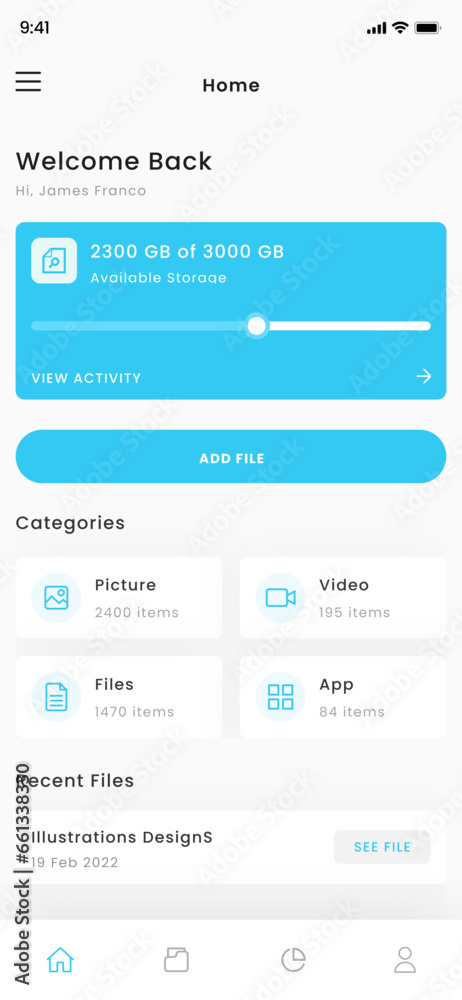 Cloud Storage and Files Management Drive Mobile App UI Kit Template Cloud Storage and Files Management Drive Mobile App UI Kit Template