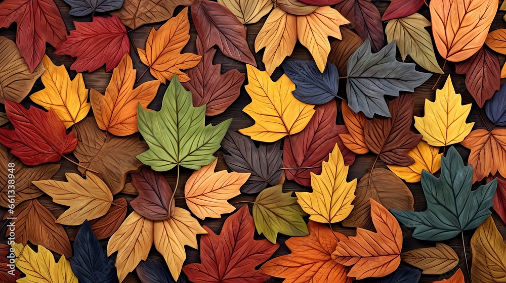 Autumn leaves isolated on black background. Collection of fall leaves. Generative AI Autumn leaves isolated on black background. Collection of fall leaves. Generative AI