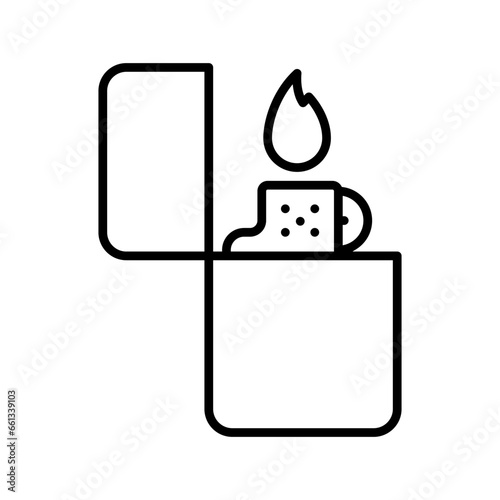 Lighter vector icon. fire illustration sign. arson symbol.