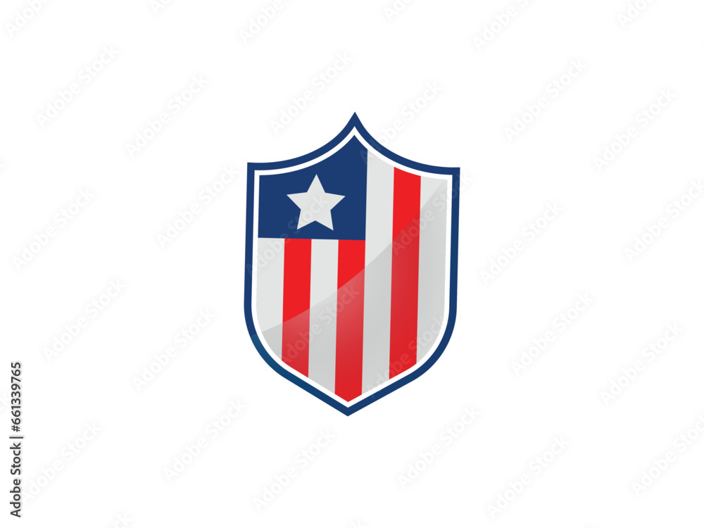 american shield design vector