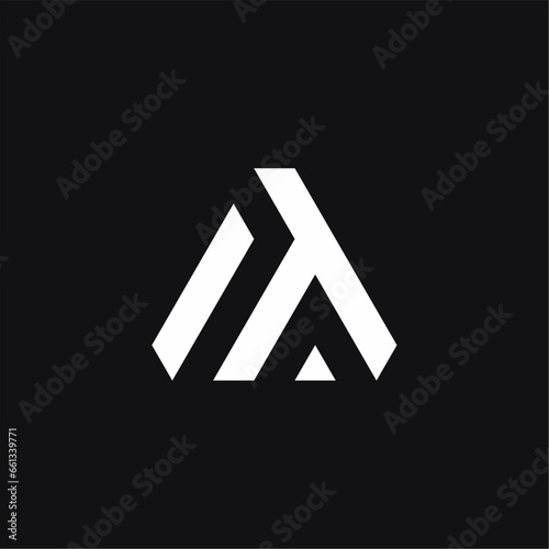  letter AT, TA logo template