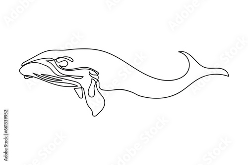 Line art of Humpback whale. February is Humpback whale awareness month. Minimal vector. Kids style art poster. Help us stop whaling.