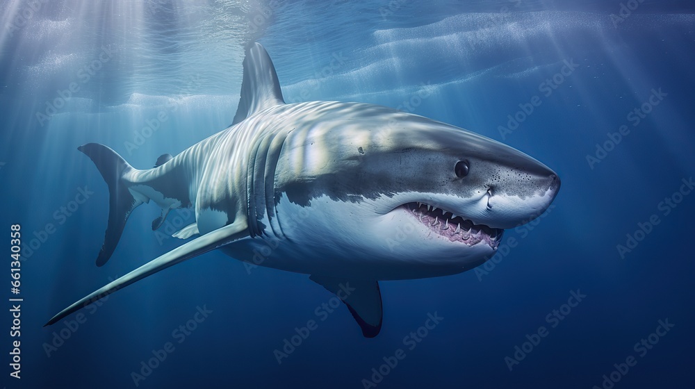 Naklejka premium Shark near the water surface