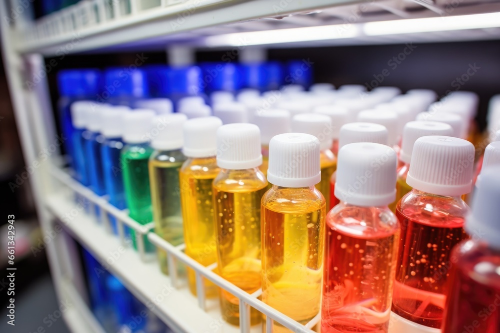 vials stored in a lab refrigerator vials stored in a lab refrigerator