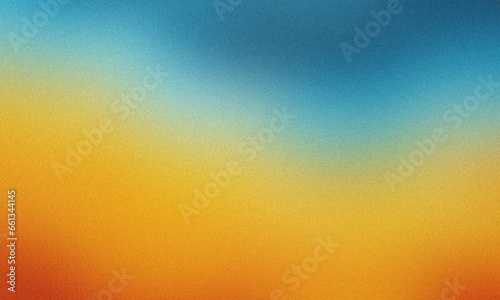 blue yellow orange , empty space grainy noise grungy texture color gradient rough abstract background , shine bright light and glow template 
