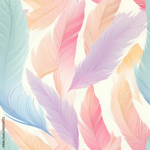 Pastel Color Seamless Patterns, beautiful dreamy feel -Generative AI