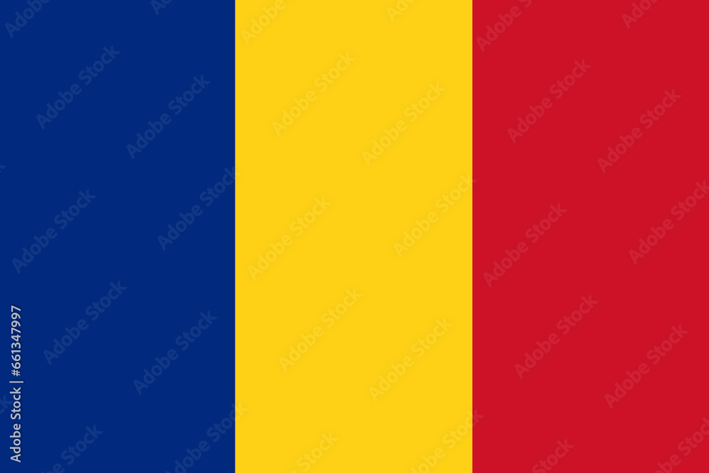 Flag of Romania.Symbols of Romania. An icon is Romania. - obrazy, fototapety, plakaty 