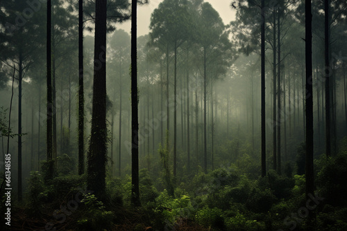 Beautiful forest in summer. Forest landscape