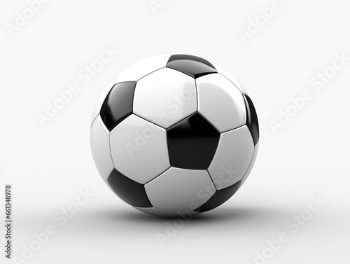 Soccer ball isolated on white background. 3D illustration. Clipping path included. 