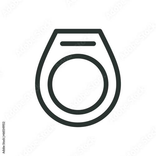 Door key fob isolated icon, magnetic key vector icon with editable stroke