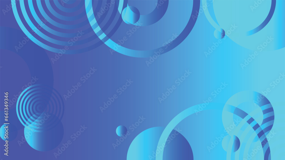 Blue abstract circle gradient modern graphic background