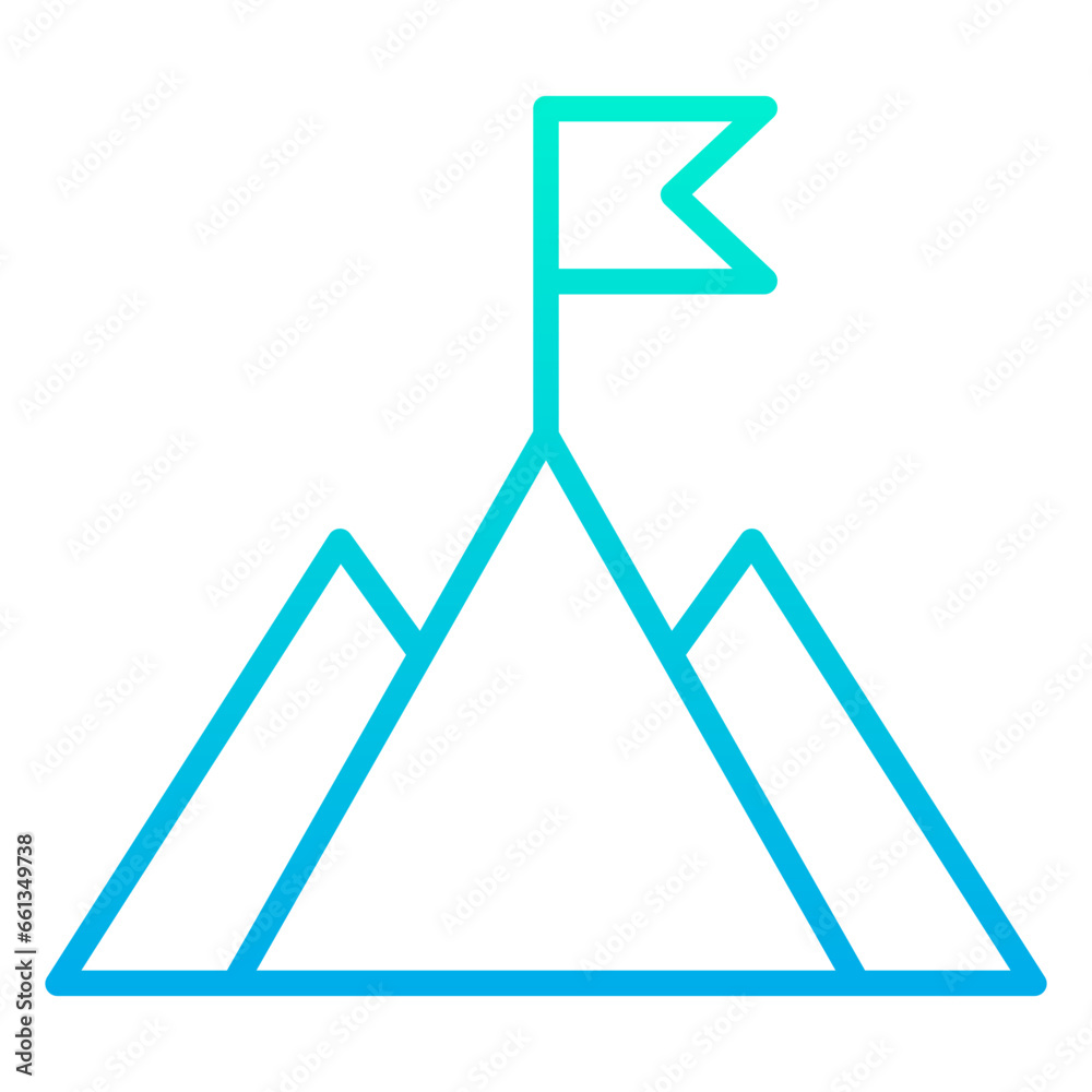 Outline Gradient Achievement flag icon Outline Gradient Achievement flag icon