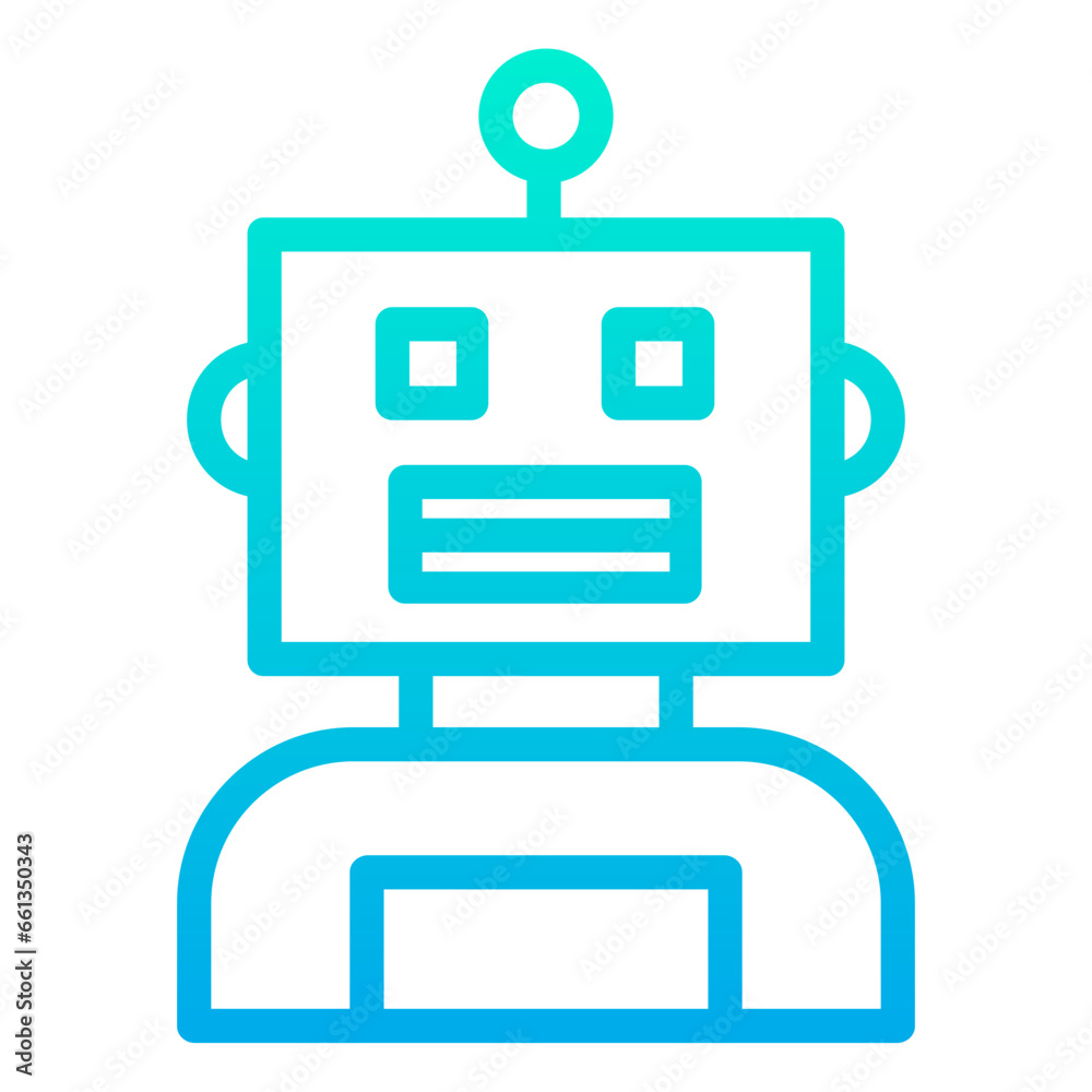 Outline Gradient Robot icon Outline Gradient Robot icon