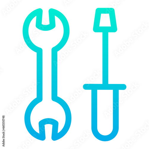 Outline Gradient Hotel Service icon