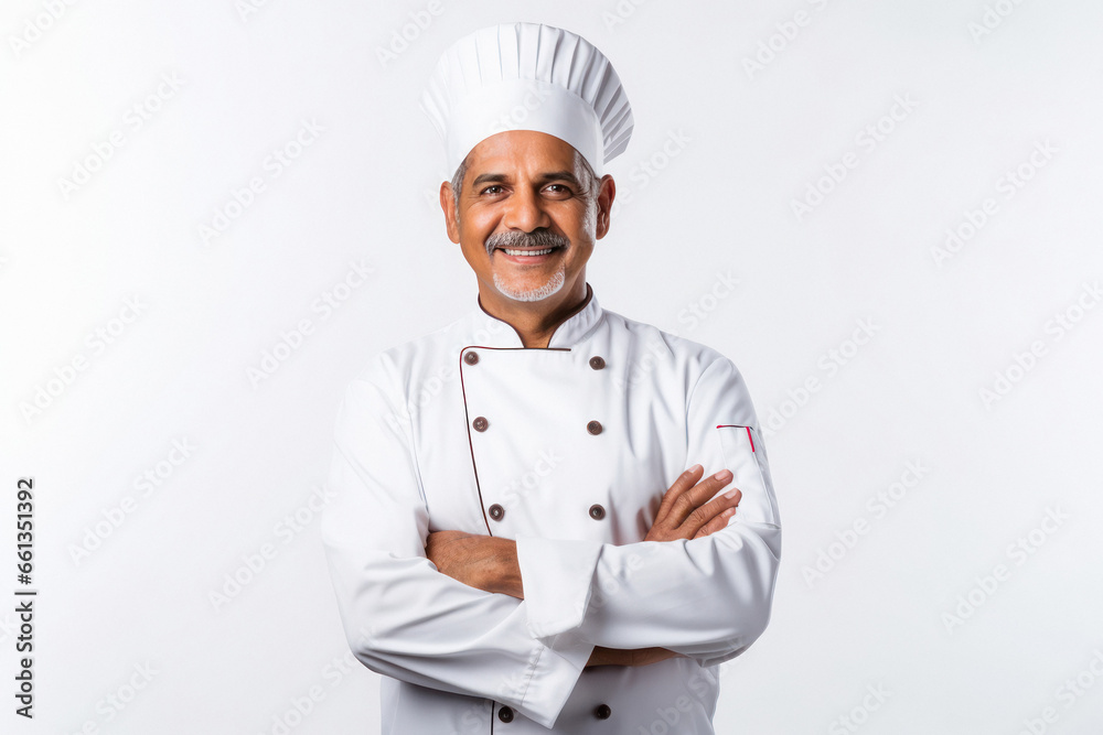 Confident indian chef in uniform Confident indian chef in uniform