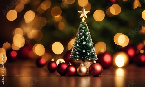 Christmas tree background, Generative AI
