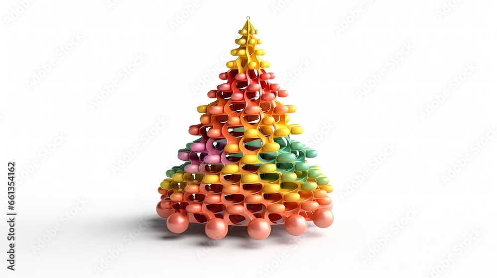 Merry Christmas, Green christmas tree and gift, Generative ai. Merry Christmas, Green christmas tree and gift, Generative ai.