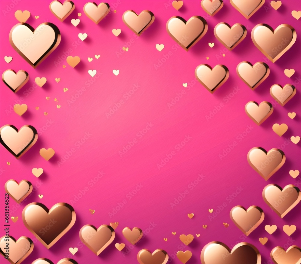 valentine background with hearts. generative ai