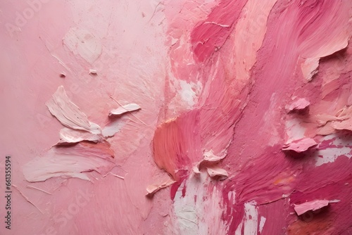Texture of pink paint on a wall. Background. Generative AI.