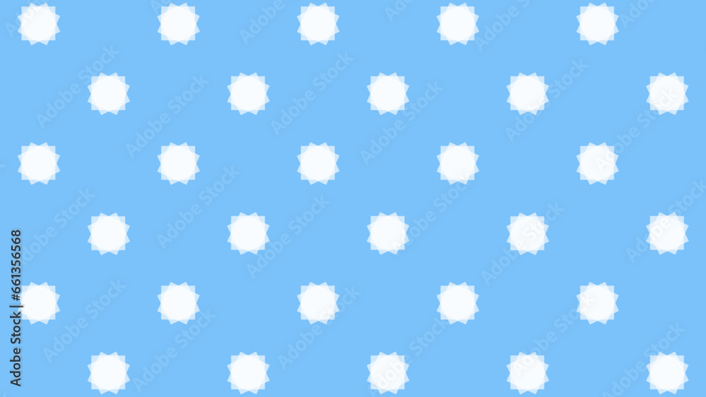 Blue seamless pattern with white figure - obrazy, fototapety, plakaty 