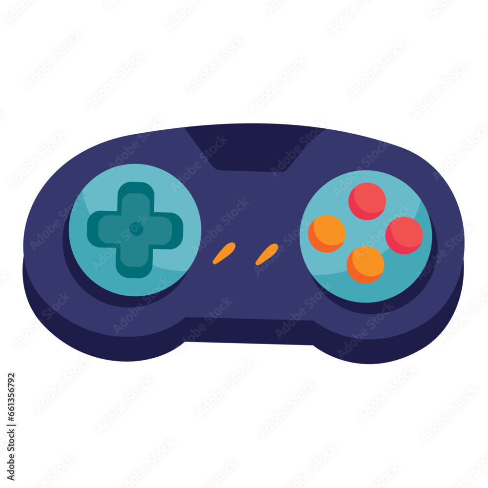 Vector joystick cartoon for gamers on white Vector joystick cartoon for gamers on white