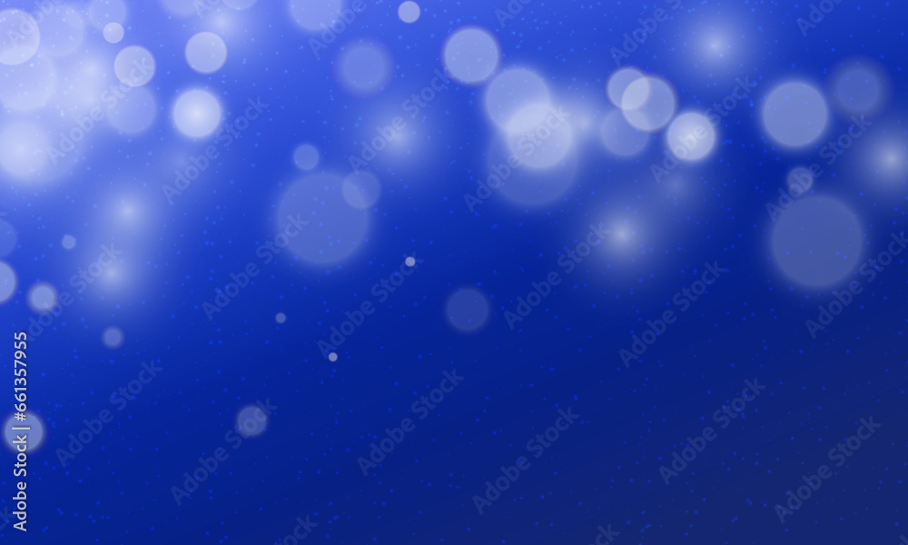 Vector abstract blue bokeh lights effect background