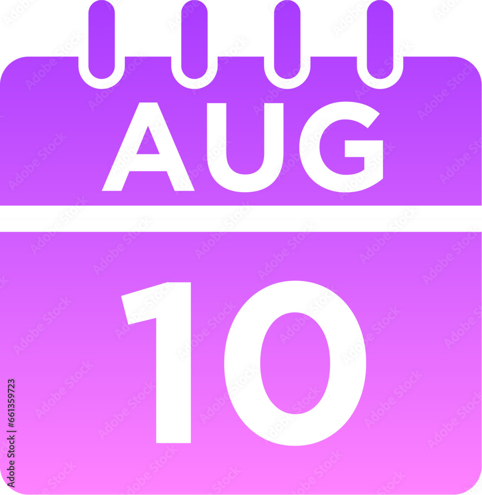 08-August - 10 Glyph Gradient Icon pictogram symbol visual illustration