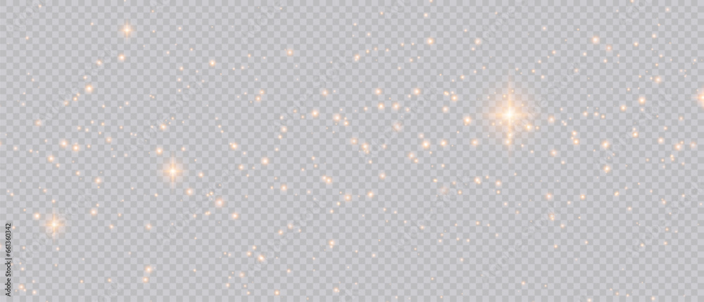 Golden Dust Light PNG.Light Effects Background. Glowing Christmas Dust ...