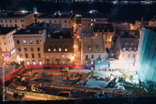 Paysages urbains noctures à Quebec city photo