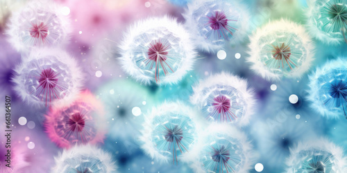 Colorful background of dandelions in close-up © red_orange_stock