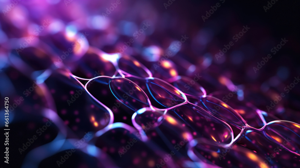 Abstract background with dark purple glass waves - obrazy, fototapety, plakaty 