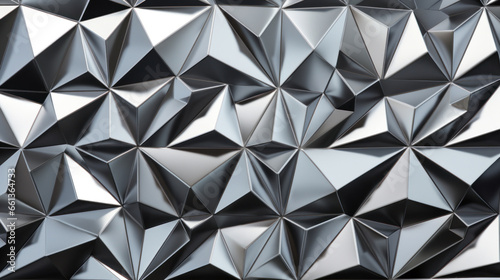 Abstract metallic background with silver triangles