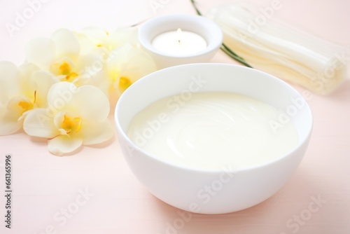Hot wax in white bowl for hair removal