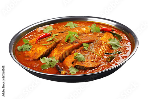 Flavorful and Fragrant: Fish Curry Isolated Transparent background