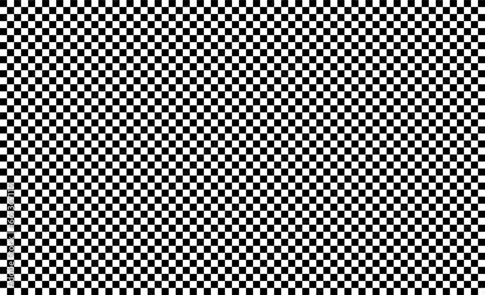 Black and white checker pattern, checkered chessboard, grid and mesh texture, race flag. Horizontal black and white checked sport or racing flag for background and design Black and white checker pattern, checkered chessboard, grid and mesh texture, race flag. Horizontal black and white checked sport or racing flag for background and design