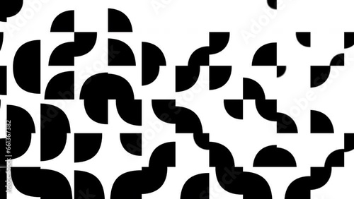 Transform geometric background. Flashing tabstract pixels background. Random small squares. Looping footage. photo