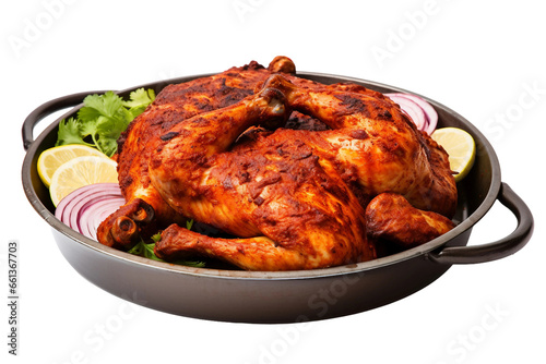 Grilled Tandoori Chicken Isolated on Transparent Background