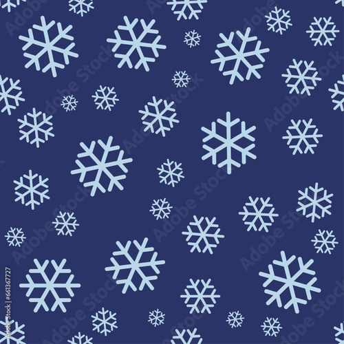 winter snow crystal seamless pattern, blue background, christmas pattern. for decorative purpose, fabrication and textile design such as flannel etc, background, wallpaper.