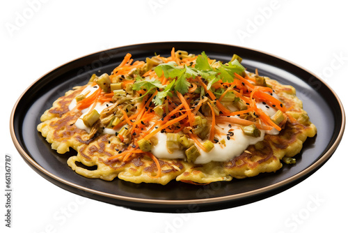 Classic South Indian Breakfast Uttapam Isolated on Transparent Background