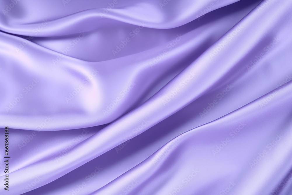 Light purple blue silk satin, Lavender color fabric, Elegant background with space for design, Wide banner, Panoramic, Flat lay, table top view, Bedding, Or Birthday, wedding