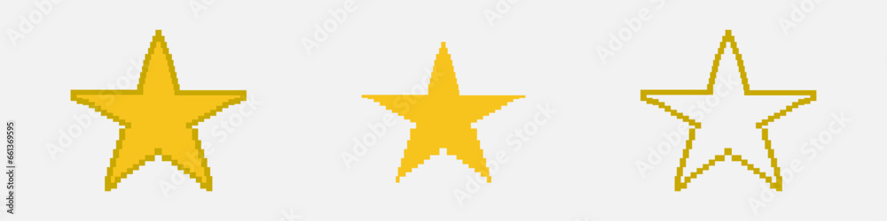 Obraz premium Golden pixel star