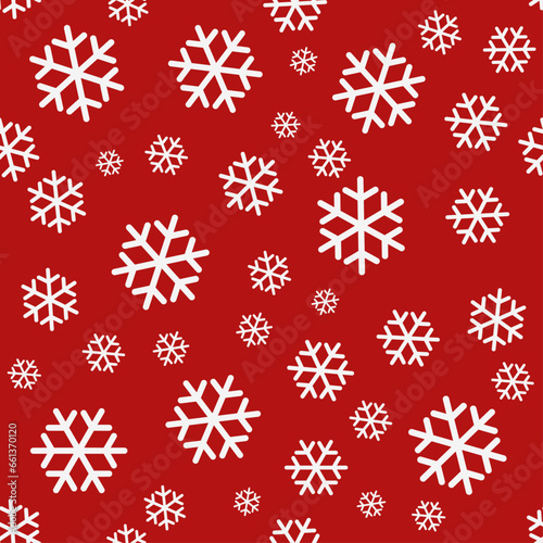 winter snow crystal seamless pattern, red background, christmas pattern. for decorative purpose, fabrication and textile design such as flannel etc, background, wallpaper.