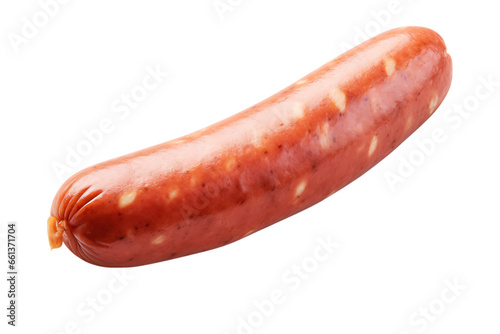 Kielbasa Sausage on Background Isolated on Transparent or White Background, PNG photo