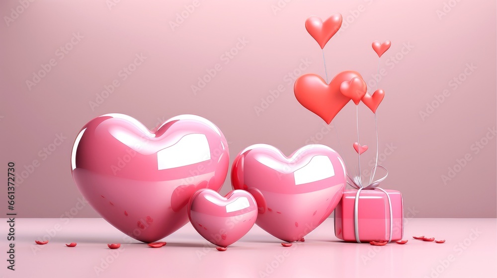 Design element for Happy Valentine Day, Romantic background