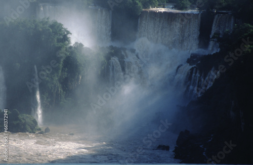 The Iguazu Falls are the largest waterfall system in the world. Stretching almost 3km along the border of Argentina and Brazil.