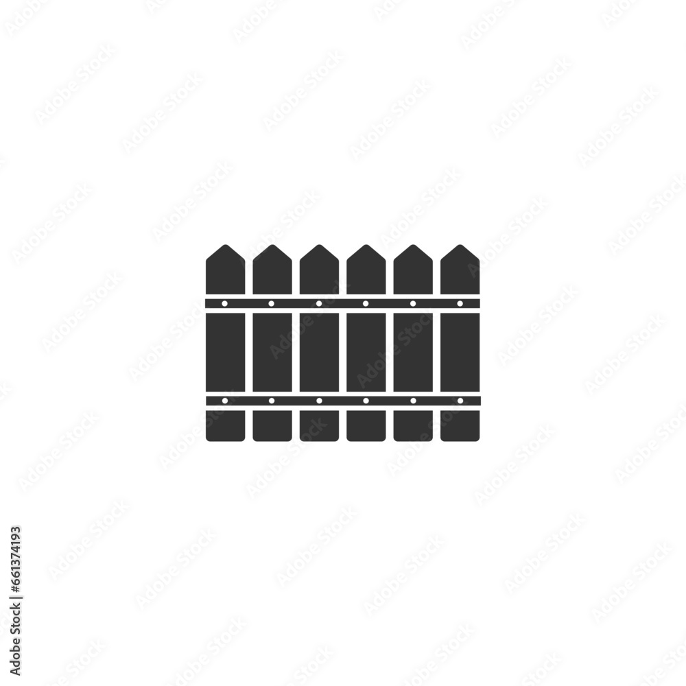 Fence icon in black flat design, From property, commercial house and real estate icons, mortgage icons, icon vector illustration Fence icon in black flat design, From property, commercial house and real estate icons, mortgage icons, icon vector illustration